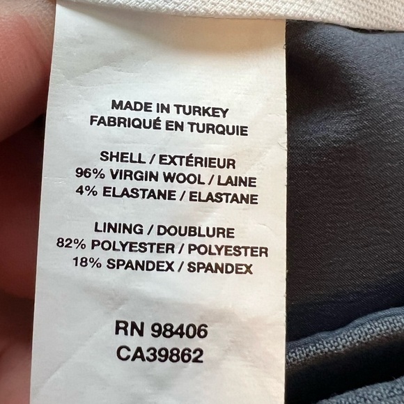 Theory gray wool blend business pants office Size 2 XS - Picture 7 of 7